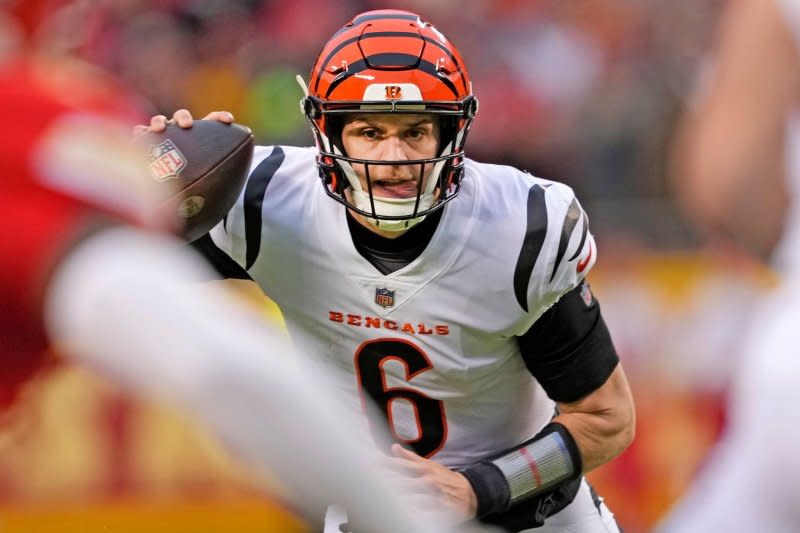 Cincinnati Bengals quarterback Jake Browning completed a league-best 70.4% of his throws last season. File Photo by Jon Robichaud/UPI