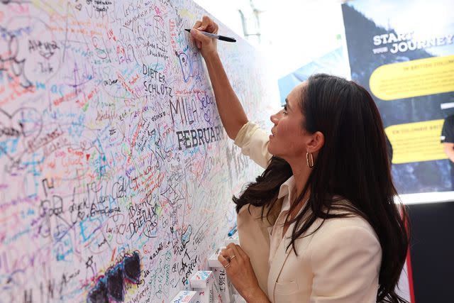 <p>Chris Jackson/Getty Images</p> Meghan Markle at the 2023 Invictus Games