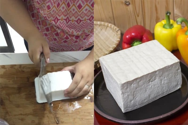 ▲網友分享小撇步，如何將盒裝豆腐完美倒出。（示意圖／翻攝自《我愛全聯-好物老實説》及《pixabay》 ）