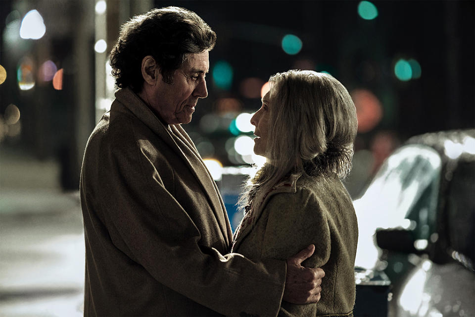 <p>Ian McShane as Mr. Wednesday and Cloris Leachman as Zorya Vechernyaya in Starz’s <i>American Gods</i>.<br><br>(Photo: Starz) </p>