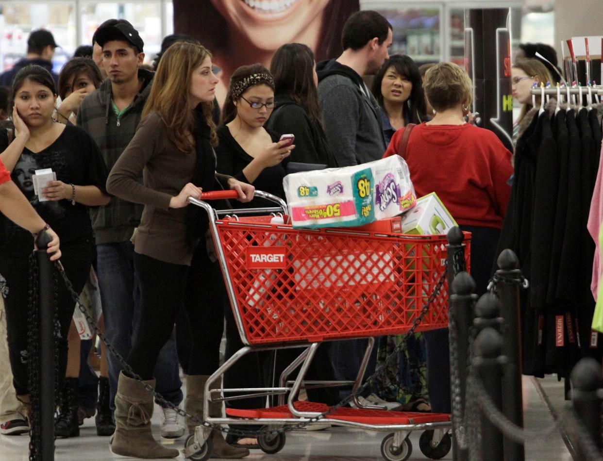 A crowd of shoppers browses the Black Friday sales at a Target in Burbank, California, in 2012. (Photo: Jonathan Alcorn/Reuters)