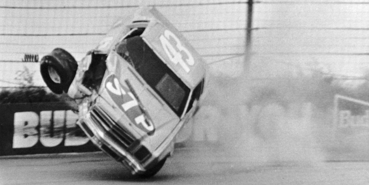 richard petty crashing at coca cola 500