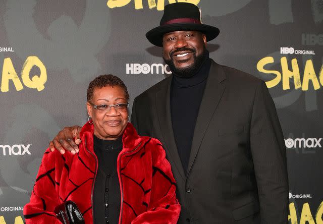 <p>Prince Williams/Wireimage</p> Shaquille O'Neal and Lucille O'Neal attend the HBO premiere For "SHAQ" on November 14, 2022 in Atlanta, Georgia.