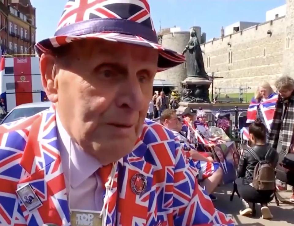 The suit is not typical royal wedding attire.&nbsp; (Photo: Inside Edition)