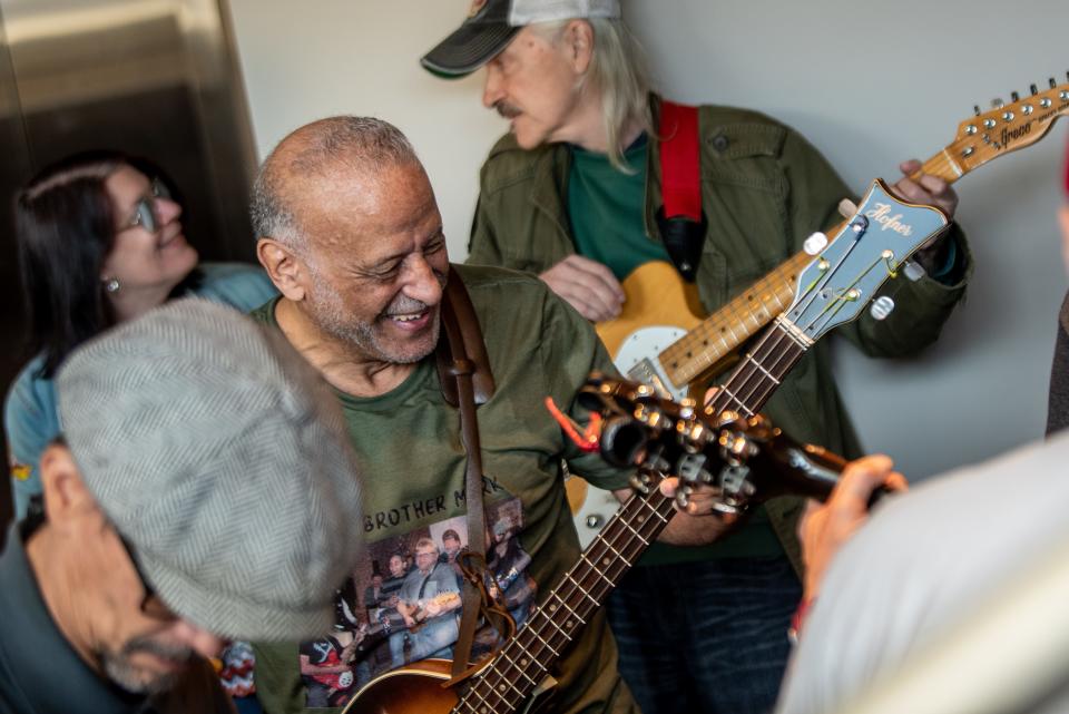 After a two-year hiatus, The Fest For Beatles Fans returned in 2022. Shown above, a group plays Beatles songs requested by attendees.