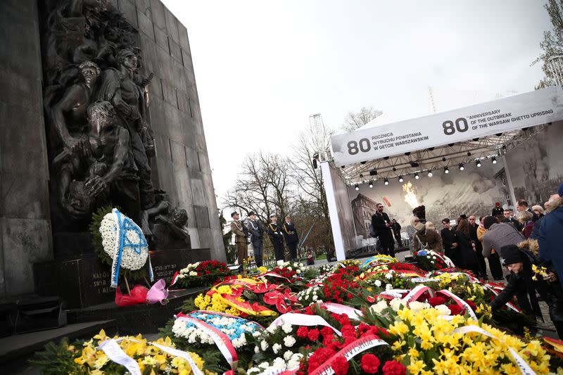 Commemoration of the 80th anniversary of the Warsaw Ghetto Uprising, in Warsaw