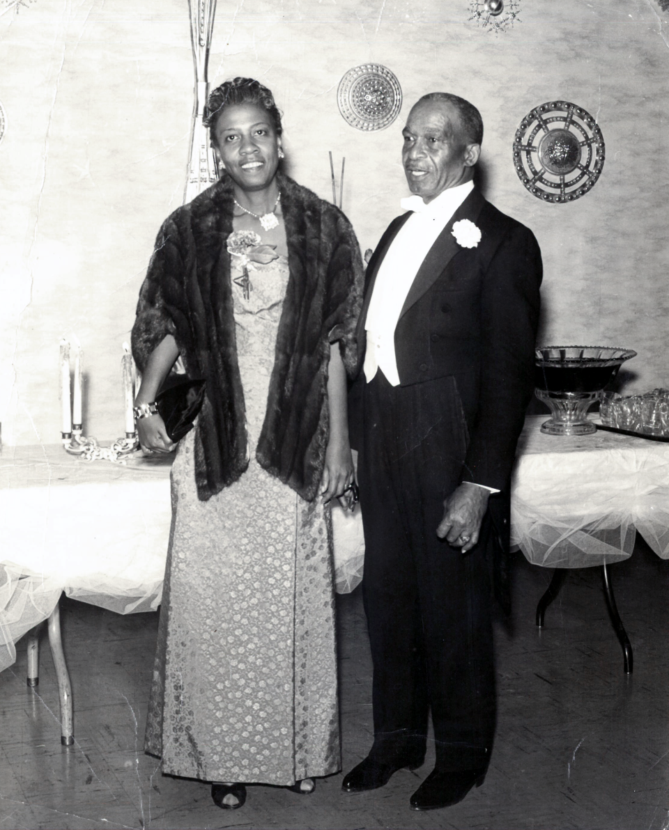 Florence Hamilton and her husband, Raymond, at their daughter’s debutante ball in 1962.