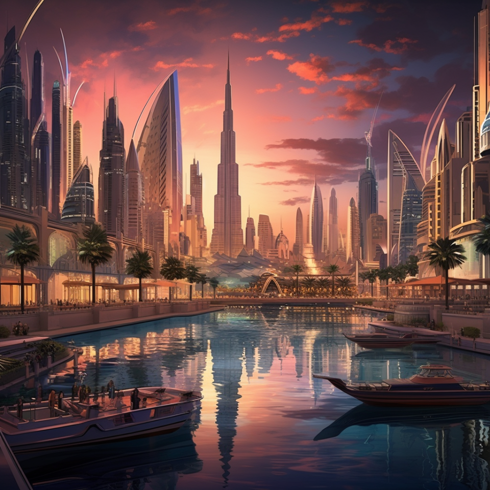 AI's rendition of Dubai in the future