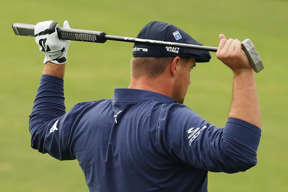 It wasn't a great day for Bryson DeChambeau. (Photo by Patrick Smith/Getty Images)