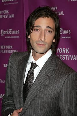 Adrien Brody at the New York Film Festival premiere of Fox Searchlight's The Darjeeling Limited