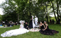 <p>Revellers attend the Victorian picnic during the Wave and Goth festival in Leipzig, Germany, June 2, 2017. (David W Cerny/Reuters) </p>
