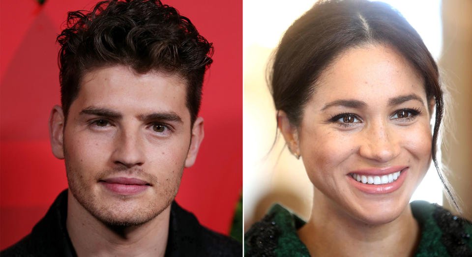 Gregg Sulkin and Meghan starred in the 2015 crime film Anti-Social together [Photos: Getty]