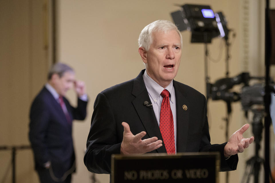 Rep. Mo Brooks, R-Ala., is pictured on Capitol Hill in Washington.