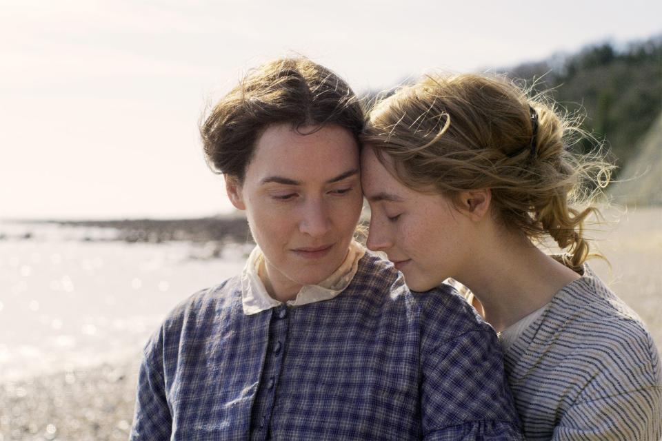 Winslet (left) and Ronan in ‘Ammonite'Lionsgate Films