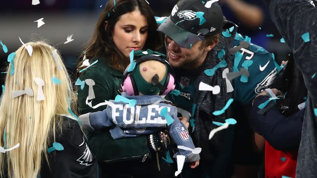 Foles and his beautiful family. Image: Getty