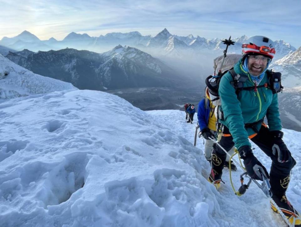 Jonathan Sugarman pictured on a climb.