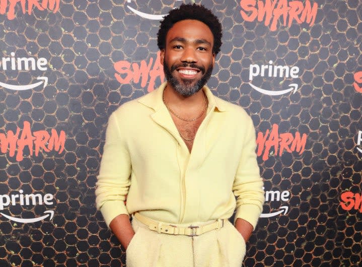 Donald Glover attends the Los Angeles premiere of Prime Video's "Swarm"