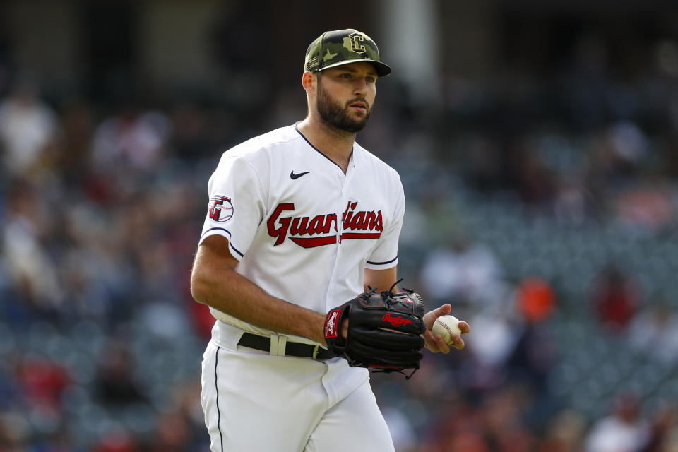 克利夫蘭守護者投手Sam Hentges。(Photo by Brandon Sloter/Icon Sportswire via Getty Images)