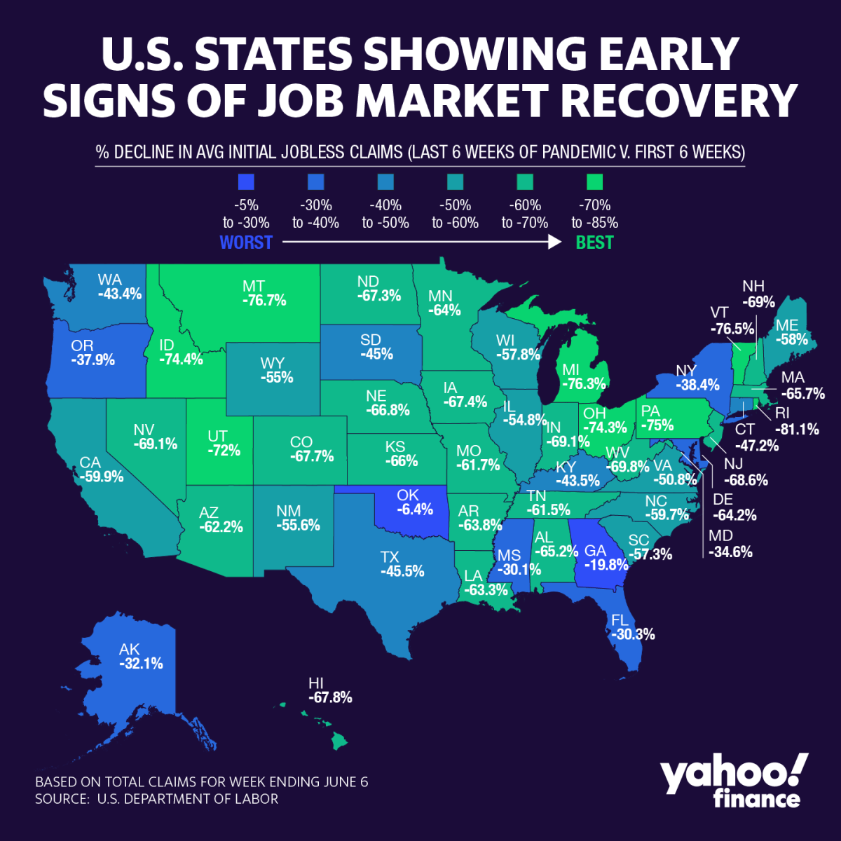 These 5 States Are Showing Early Signs Of A Job Market Recovery 