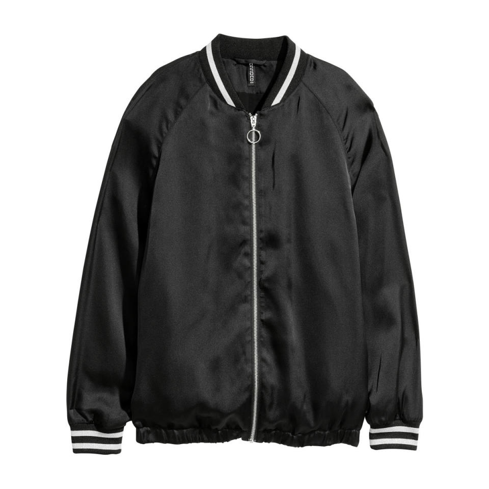 SATIN BOMBER JACKET