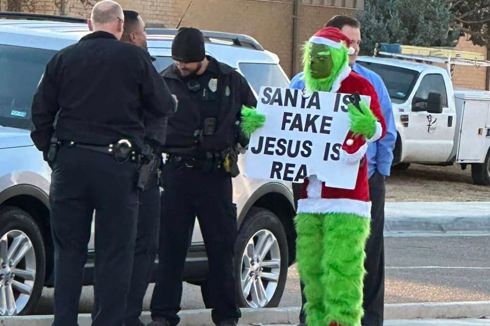 <p>David Harold Grisham/Facebook</p> Texas man dresses as the Grinch