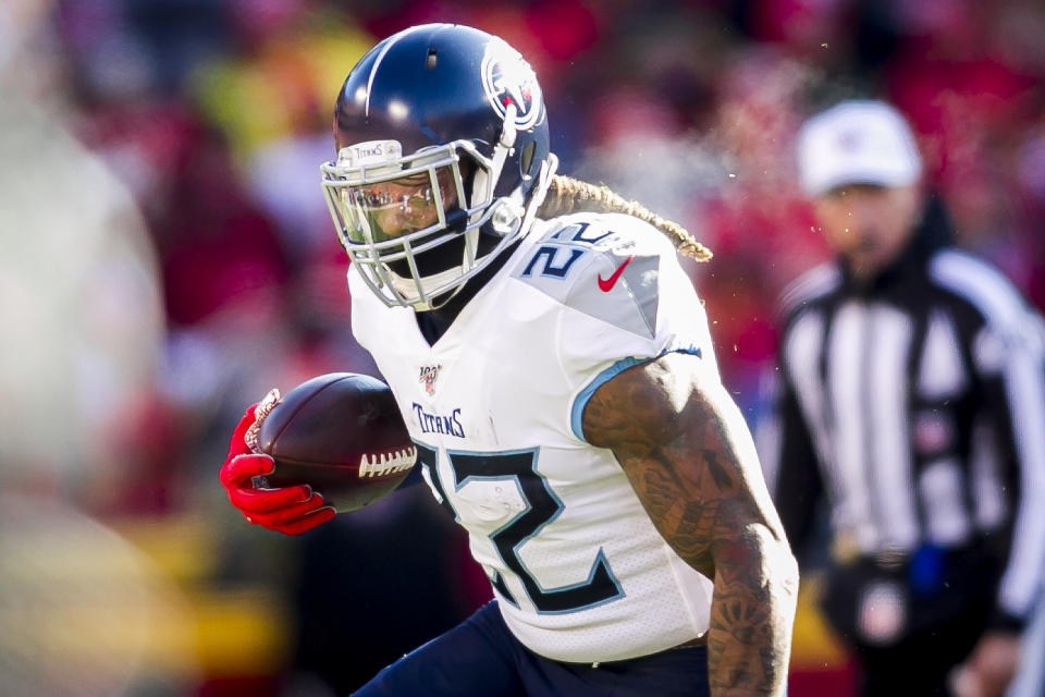 "Tractorcito" is a nickname that should be attacked toTennessee Titans running back Derrick Henry for eternity. (Photo by Nick Tre. Smith/Icon Sportswire via Getty Images)