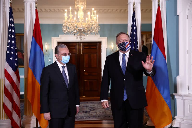 FILE PHOTO: U.S. Secretary of State Pompeo meets with Armenia’s Foreign Minister Mnatsakanyan at the State Department in Washington