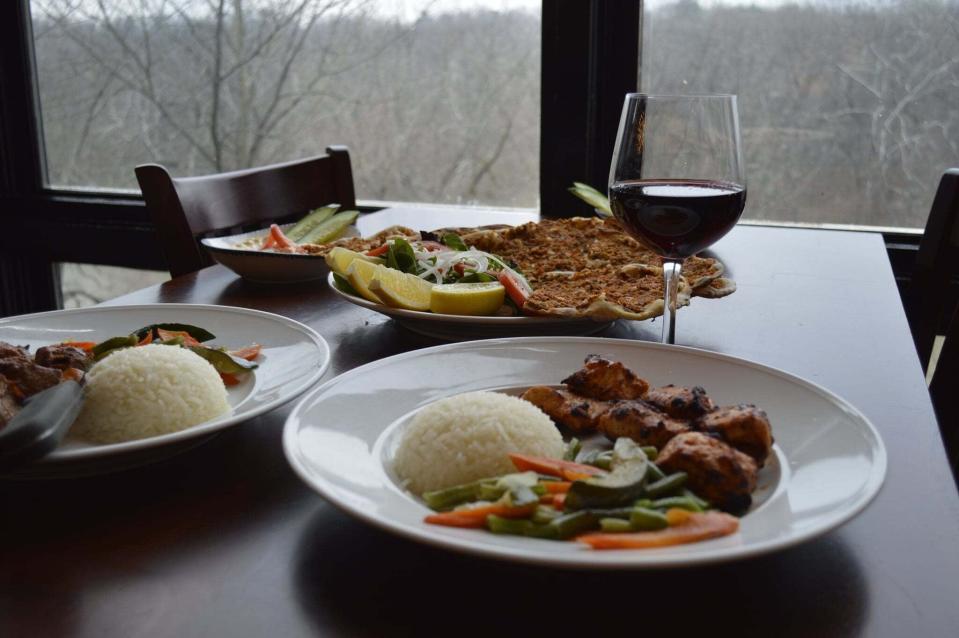 Café Istanbul's location on Riverside Drive near Dublin offers views of the Scioto River and an extensive Turkish menu.