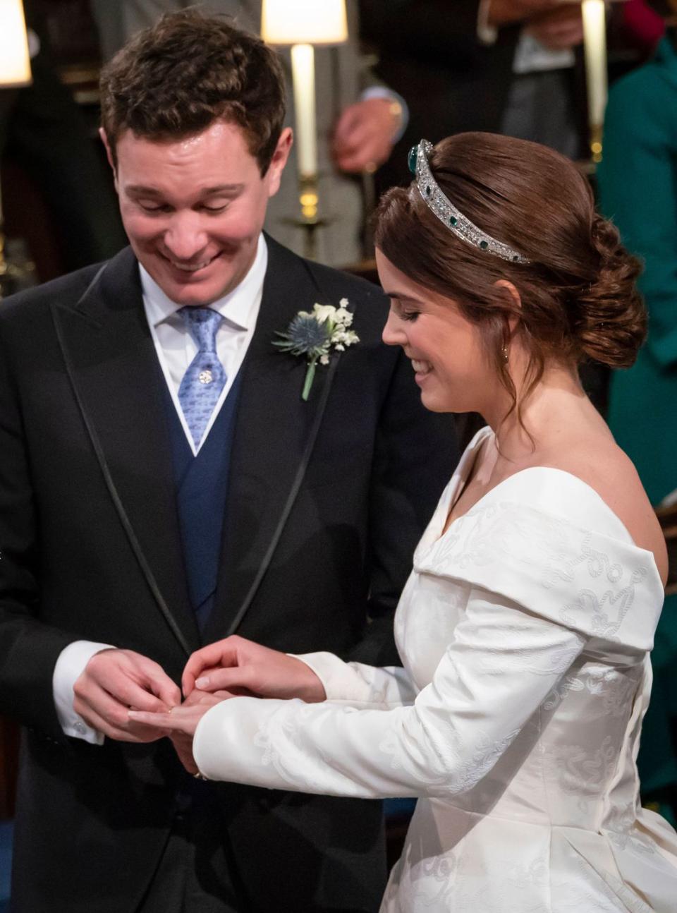 Jack Brooksbank was, uh, having some issues with Eugenie's wedding band.