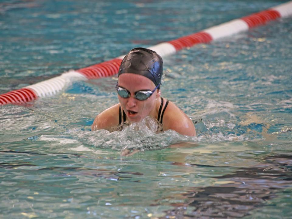 Coldwater's Olivia Boland won the 200 individual medley and the 100 backstroke Tuesday versus BC Central, in addition to being a part of two winning relay teams