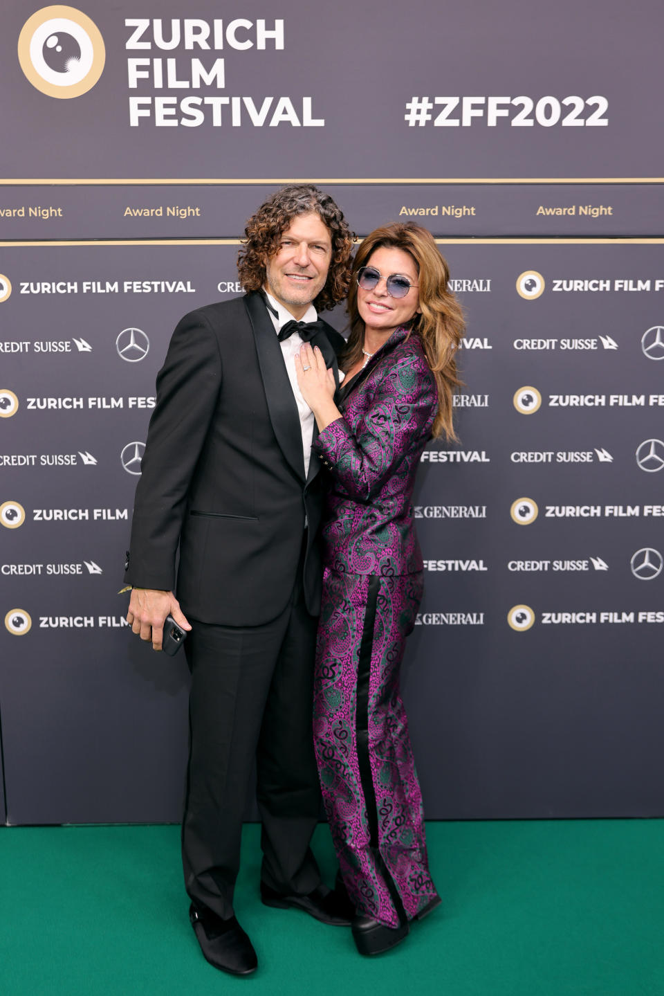 ZURICH, SWITZERLAND - OCTOBER 01: Frédéric Thiébau and Shania Twain arrive for the Award Night Ceremony of the 18th Zurich Film Festival at Zurich Opera House on October 01, 2022 in Zurich, Switzerland. (Photo by Joshua Sammer/Getty Images for ZFF)