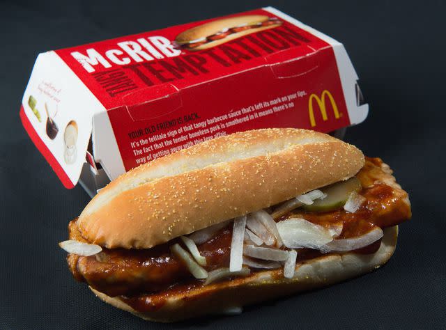 PAUL J. RICHARDS/AFP/Getty McRib sandwich from McDonald's