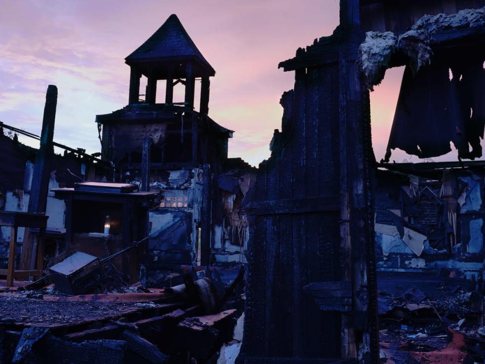 <div class="inline-image__caption"><p>The remains of Greater Union Baptist Church in St. Landry’s Parish, Louisiana, one of three black churches destroyed in a string of arsons that authorities consider a hate crime.</p></div> <div class="inline-image__credit">Glenna Gordon</div>