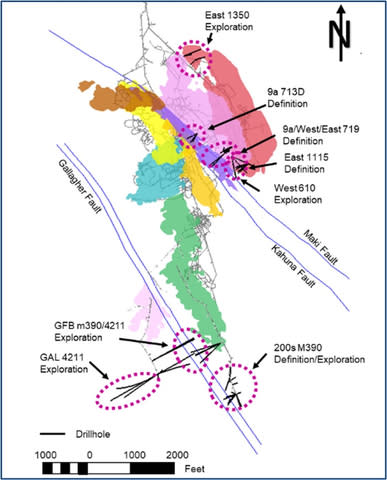 Figure 5: Plan map showing Greens Creek ore bodies and Q423 underground exploration and definition drilling. (Graphic: Business Wire)