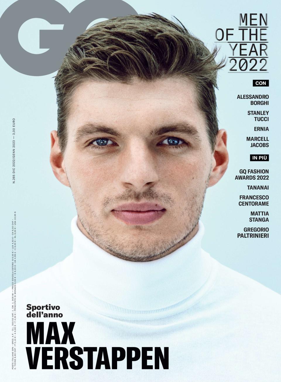 Max Verstappen on the cover of GQ Italia.