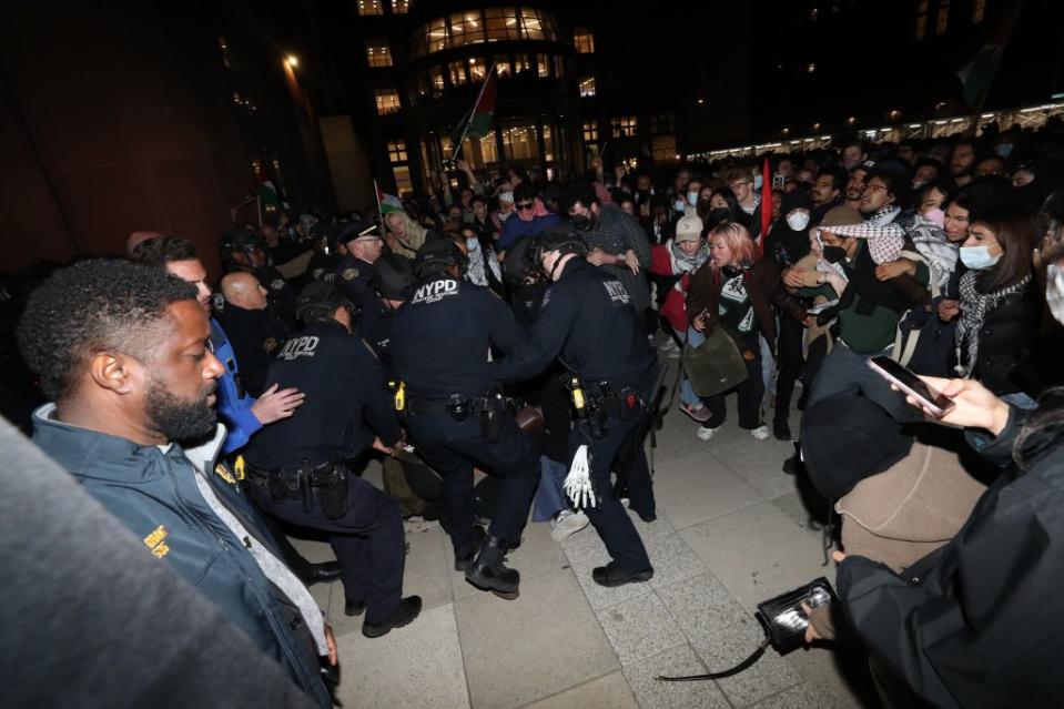 Dozens of faculty and students were detained. William C Lopez/New York Post