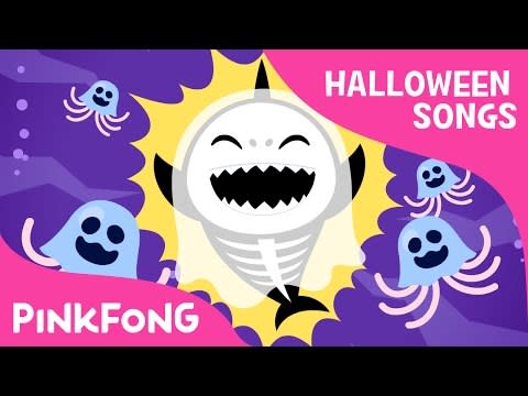 <p>You think you'd be able to avoid "Baby Shark" at Halloween? Think again. This song is the classic "Baby Shark" melody with a slower, spookier twist. </p><p><a class="link " href="https://www.amazon.com/Halloween-Shark/dp/B0789Q6NVB?tag=syn-yahoo-20&ascsubtag=%5Bartid%7C10055.g.27955468%5Bsrc%7Cyahoo-us" rel="nofollow noopener" target="_blank" data-ylk="slk:ADD TO PLAYLIST">ADD TO PLAYLIST</a> </p><p><a href="https://youtu.be/XFFgVjE3aoU" rel="nofollow noopener" target="_blank" data-ylk="slk:See the original post on Youtube" class="link ">See the original post on Youtube</a></p>