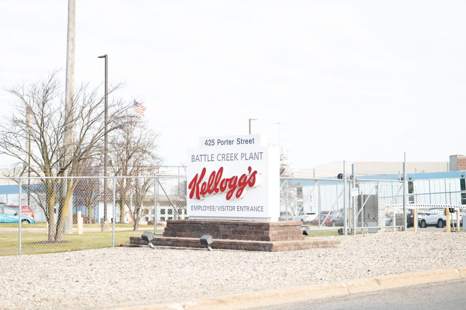 Kellogg's plant in Battle Creek on Wednesday, Dec. 13, 2023.