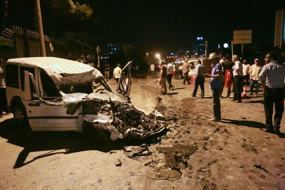 Wreckage in Ankara.