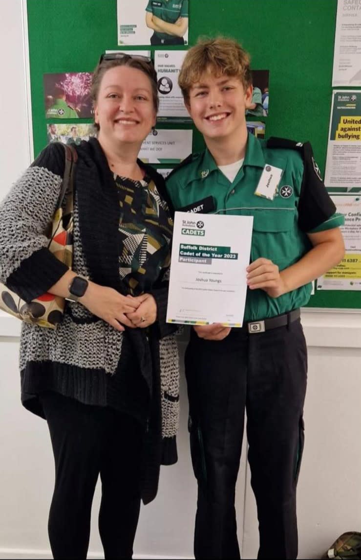 Joshua Youngs with mum Kirsty