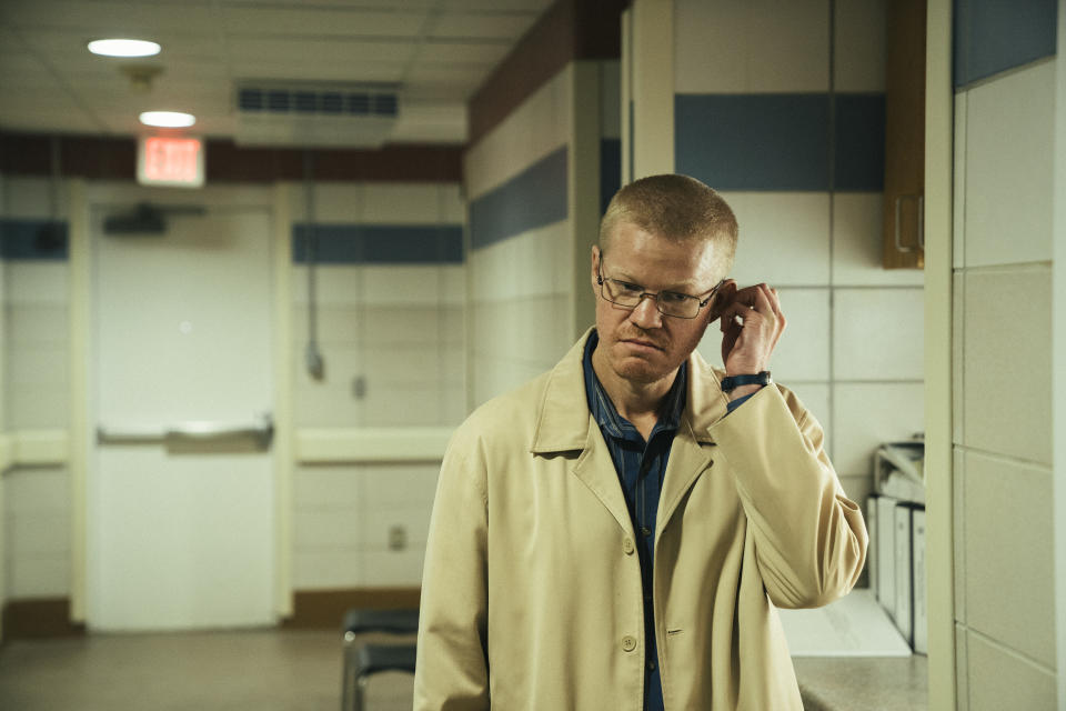 This image released by Searchlight Pictures shows Jesse Plemons in a scene from "Kinds of Kindness." (Atsushi Nishijima/Searchlight Pictures via AP)