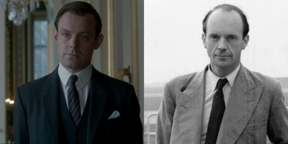 <p>If this face looks familiar, chances are you have seen <em>Downton Abbey</em> and are very familiar with Bertie Pelham, Lady Edith’s husband. Meet actor Harry Hadden Paton, who plays Martin Charteris, Queen Elizabeth II’s assistant private secretary (under Michael Adeane) for 20 years. He was eventually promoted to private secretary when Adeane retired.</p>