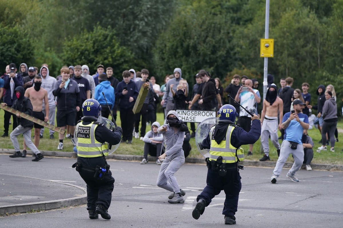 Police are braced for another night of violence, with concerns raised about the safety of immigration law specialists. (Danny Lawson/PA) (PA Wire)