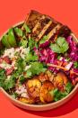 <p>This vegan recipe is a culinary road trip through some Jamaica, featuring <a href="https://www.delish.com/cooking/recipe-ideas/a34776930/sweet-plantains-recipe/" rel="nofollow noopener" target="_blank" data-ylk="slk:sweet plantains;elm:context_link;itc:0;sec:content-canvas" class="link ">sweet plantains</a>, aromatic rice and beans, and tofu in a jerk marinade. To add a touch of crunch, acidity, and color we top it all off with a simple <a href="https://www.delish.com/cooking/recipe-ideas/a39977037/red-cabbage-slaw-recipe/" rel="nofollow noopener" target="_blank" data-ylk="slk:red cabbage and carrot slaw;elm:context_link;itc:0;sec:content-canvas" class="link ">red cabbage and carrot slaw</a>. Be sure to make extra slaw—you'll want to put it on <em>everything</em>.</p><p>Get the <strong><a href="https://www.delish.com/cooking/a36146989/vegan-tofu-grain-bowl/" rel="nofollow noopener" target="_blank" data-ylk="slk:Jerk Tofu Grain Bowls recipe;elm:context_link;itc:0;sec:content-canvas" class="link ">Jerk Tofu Grain Bowls recipe</a></strong>.</p>