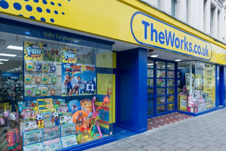 The retailer runs hundreds of shops across the country. (TheWorks.co.uk/PA) (PA Media)