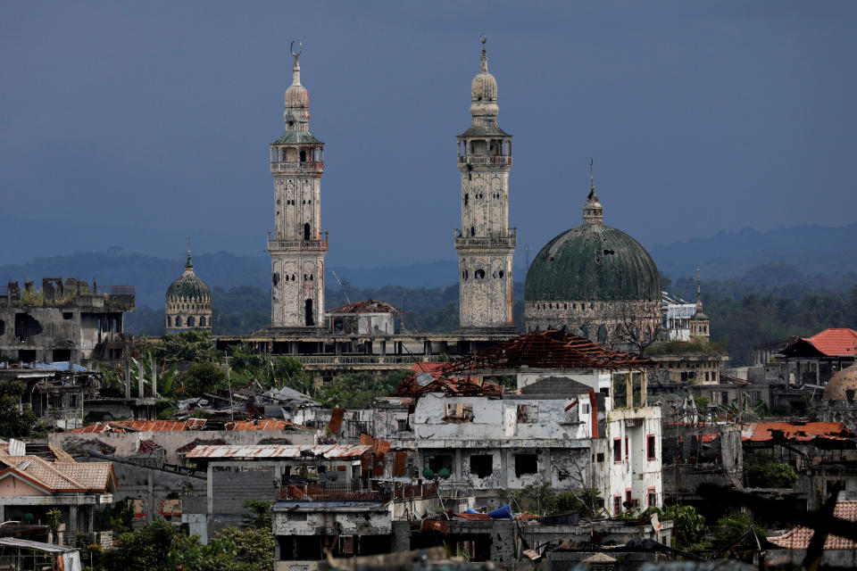 Dilapidated structures are seen at the most affected war-torn area of Marawi City, Lanao del Sur province, Philippines. (Photo: Eloisa Lopez/Reuters)