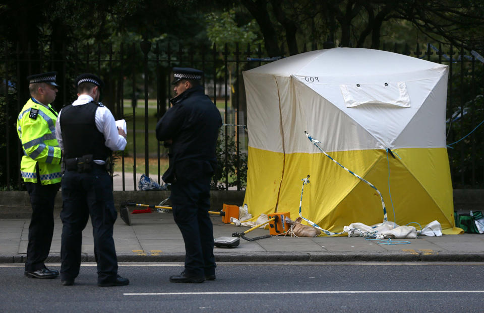 Investigating knife attack in London