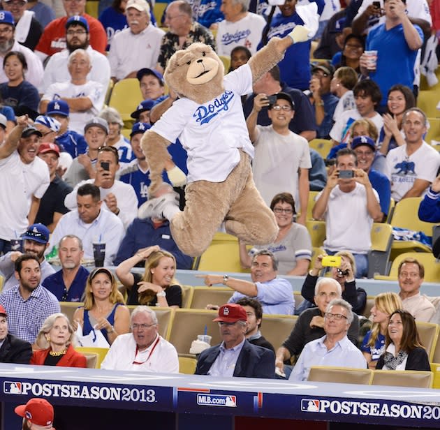 Meet the man behind 'Rally Bear,' the Dodgers' unofficial mascot