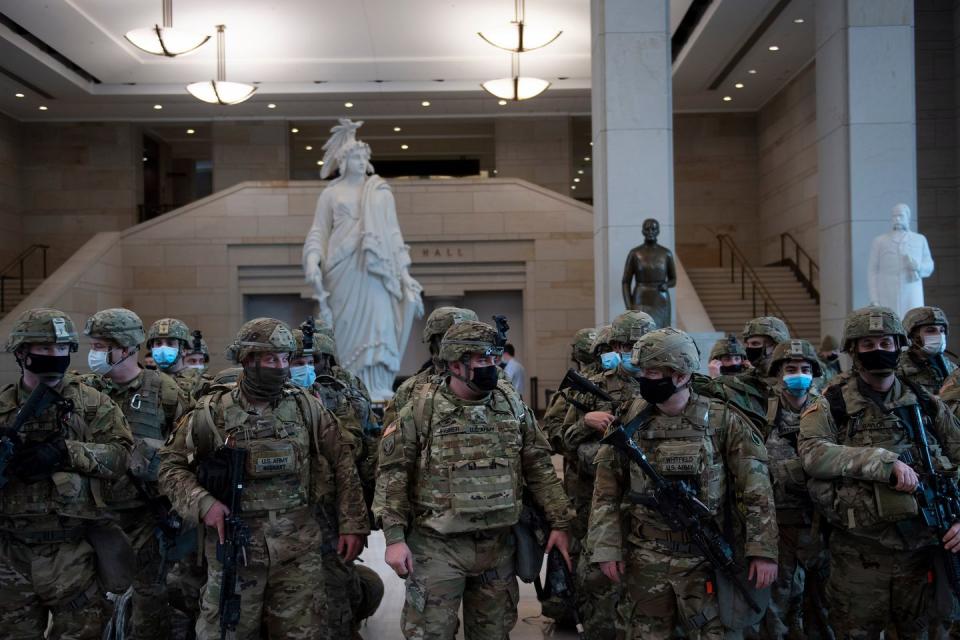 These Photos of National Guardsmen Defending a Militarized Capitol Show Where This Country Is Now