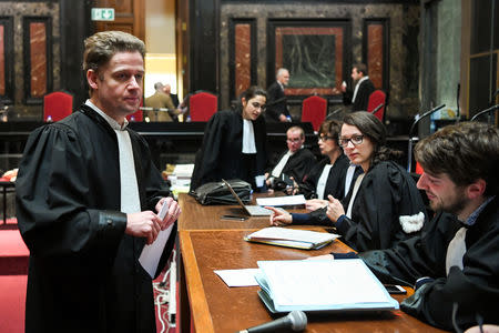 Belgian Henri Laquay, lawyer of Mehdi Nemmouche, attends the trial of Nemmouche and Nacer Bendrer, who are suspected of killing four people in a shooting at Brussels' Jewish Museum in 2014, at Brussels' Palace of Justice, Belgium January 15, 2019. Frederic Sierakowski/Pool via REUTERS